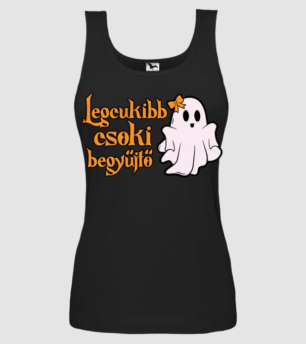 Legcukibb csoki begyűjtő halloween pólóminta minta fekete pólón
