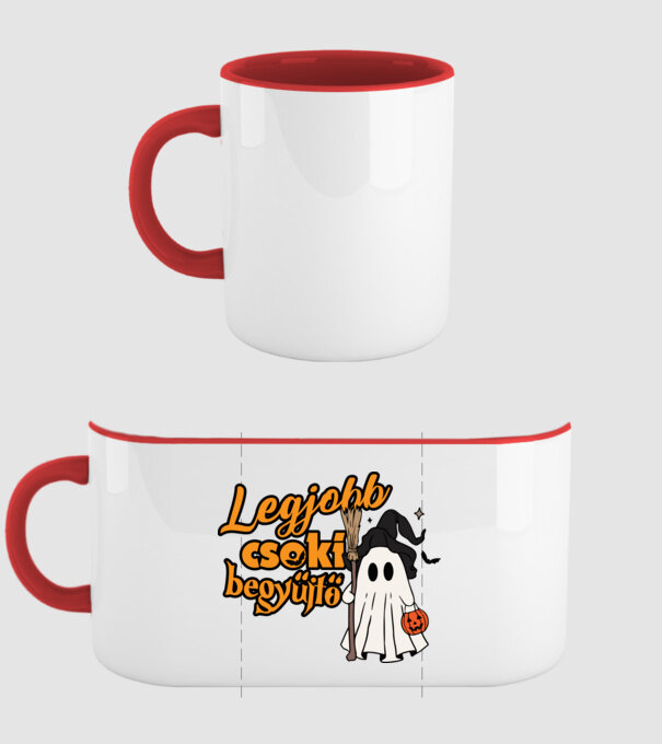 Legjobb csokigyűjtő halloween pólóminta minta piros pólón