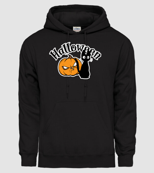 happy halloween minta fekete pólón