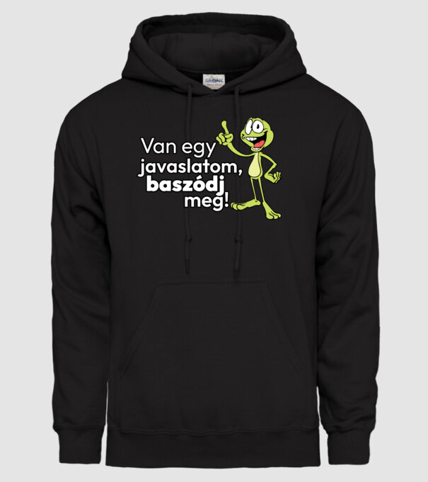 Van egy javalaslatom! minta fekete pólón