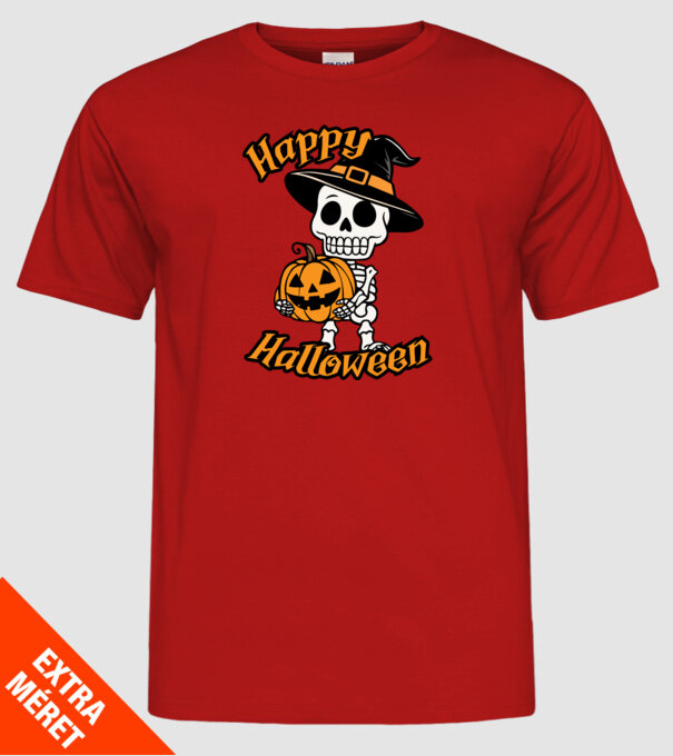 Happy Halloween - pólóminta minta piros pólón