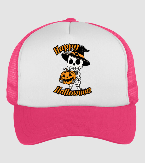 Happy Halloween - pólóminta minta neonpink pólón