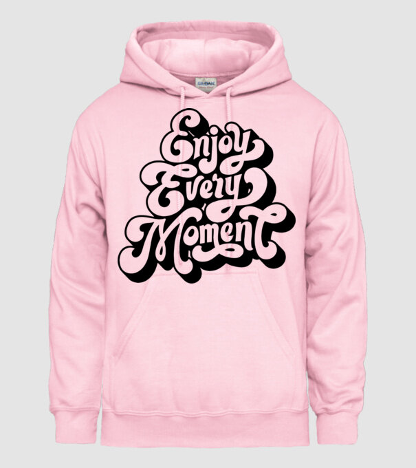 Enjoy Every moment (színezhető) minta világos rózsaszín pólón