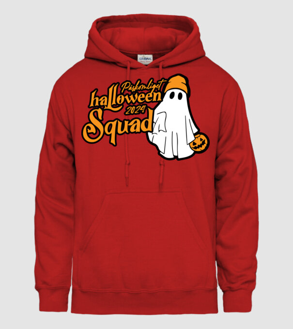 Páskomliget halloween Squad 001 minta piros pólón