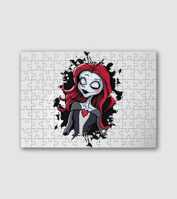 nightmare style girl minta fehér pólón