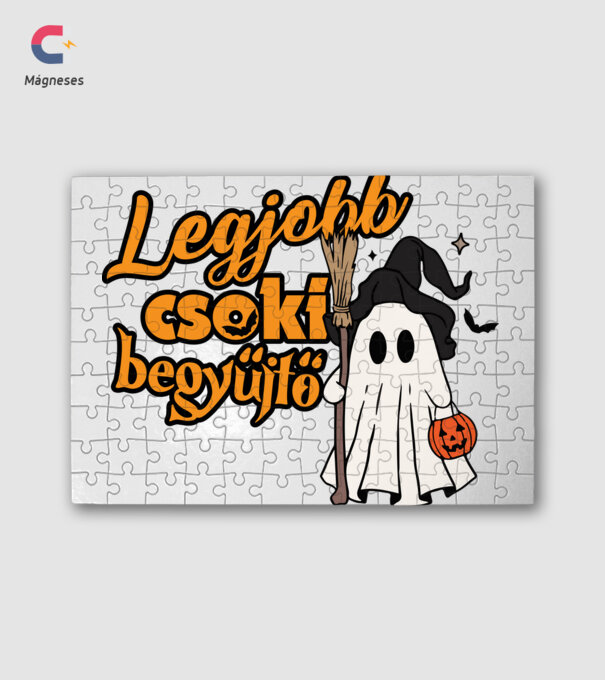 Legjobb csokigyűjtő halloween pólóminta minta fehér pólón