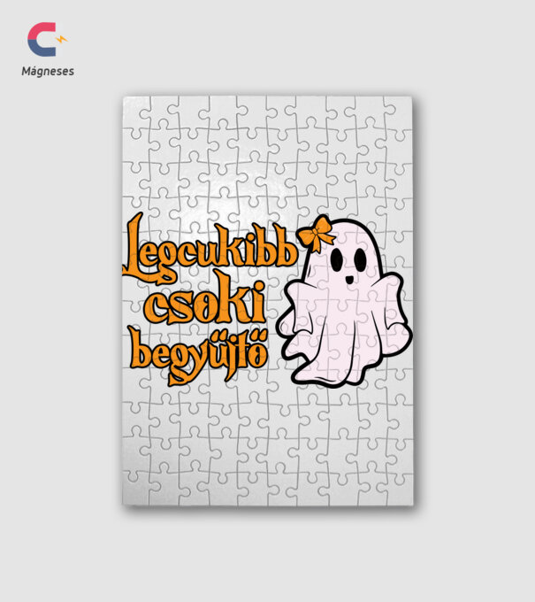 Legcukibb csoki begyűjtő halloween pólóminta minta fehér pólón