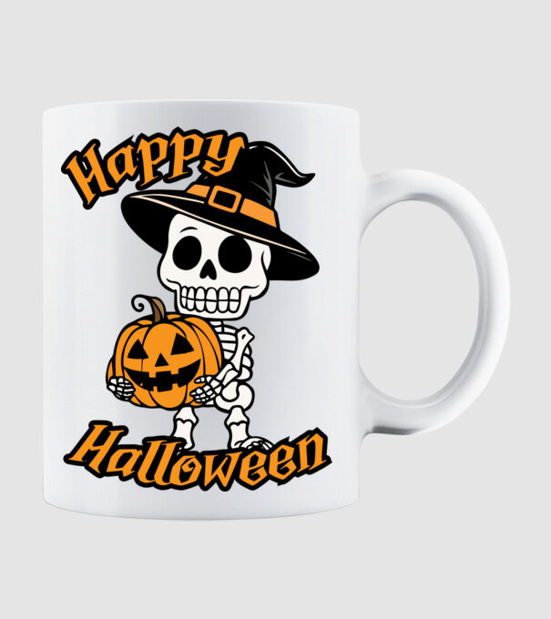 Happy Halloween - pólóminta minta fehér pólón