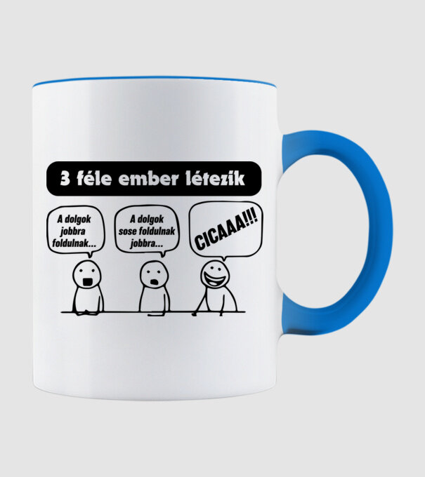 3 féle ember létezik minta világoskék pólón