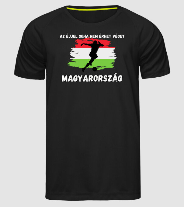 Az éjjel soha nem érhet véget minta fekete pólón