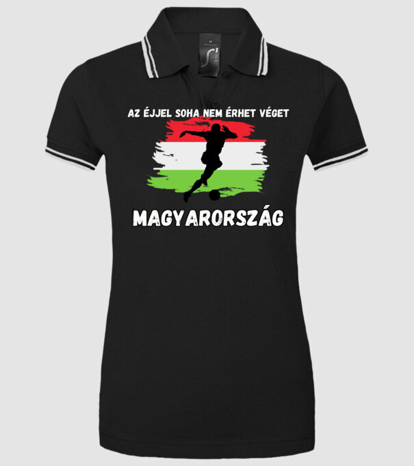 Az éjjel soha nem érhet véget minta fekete pólón