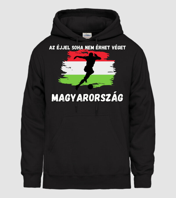 Az éjjel soha nem érhet véget minta fekete pólón