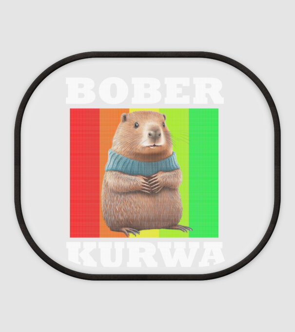 Bober minta fehér pólón