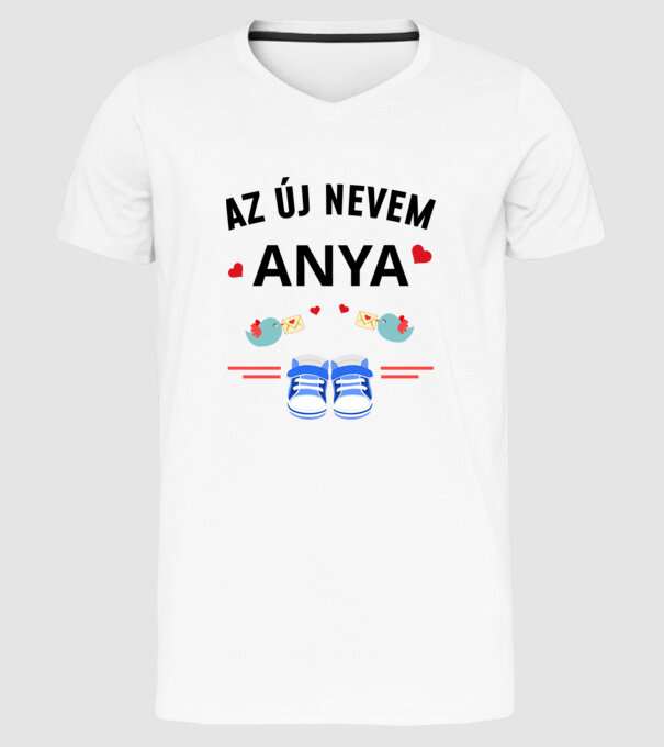 Az új nevem anya minta fehér pólón