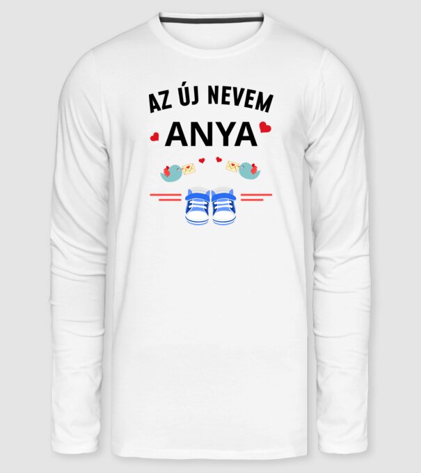 Az új nevem anya minta fehér pólón