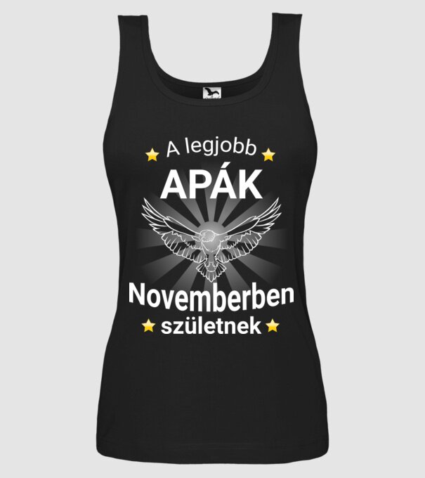 A legjobb apák novemberben minta fekete pólón