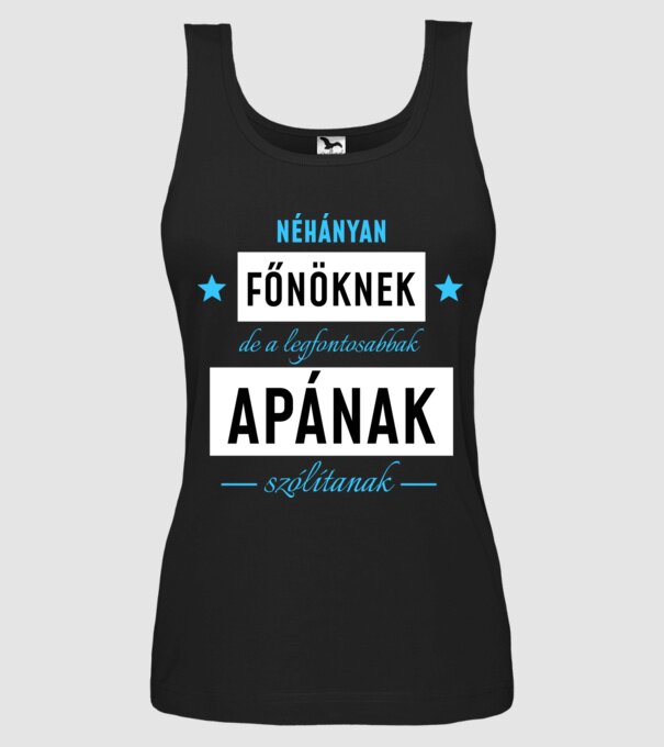 Néhányan főnöknek minta fekete pólón