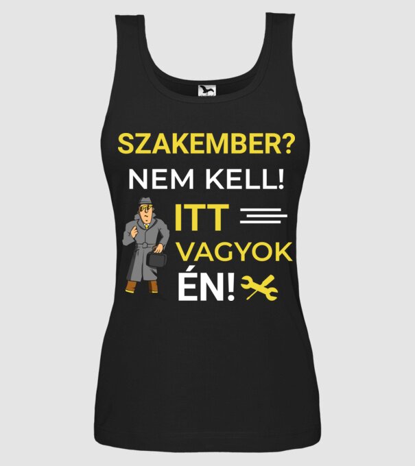 Szakember minta fekete pólón