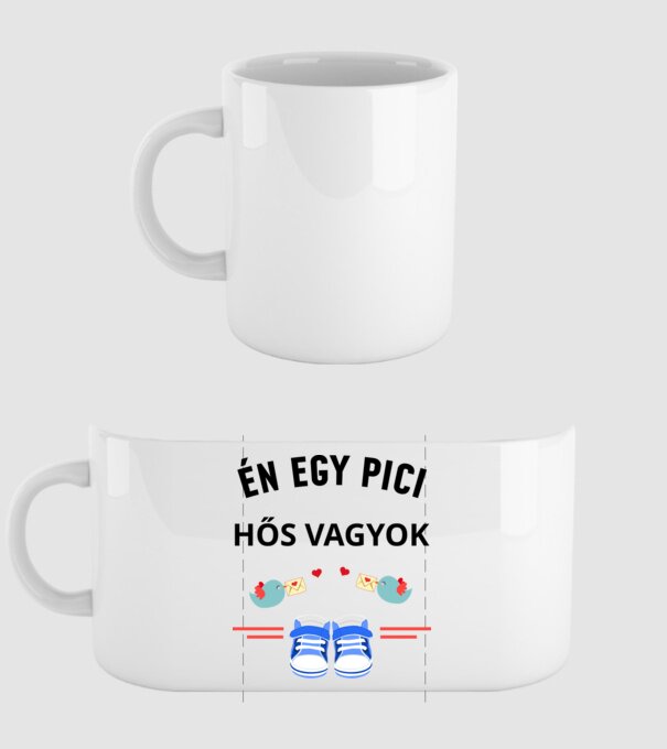 Én egy pici hős vagyok.. minta fehér pólón