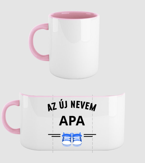 Az új nevem apa minta világos rózsaszín pólón