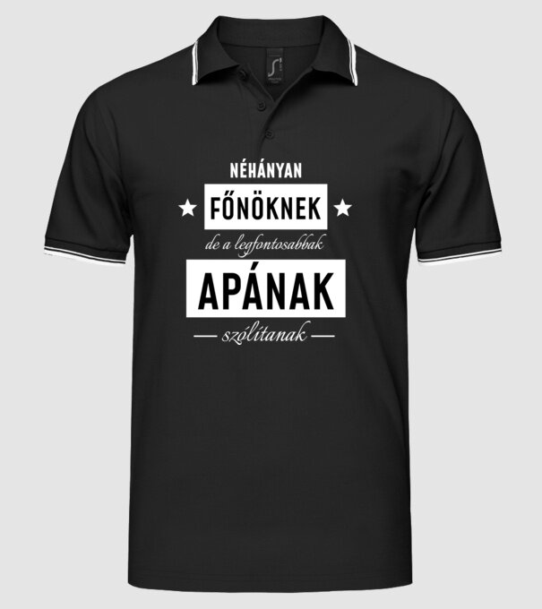 Náhányan Főnöknek minta fekete pólón