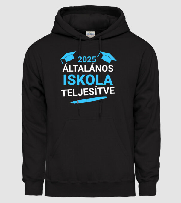 Általános iskola teljesítve minta fekete pólón