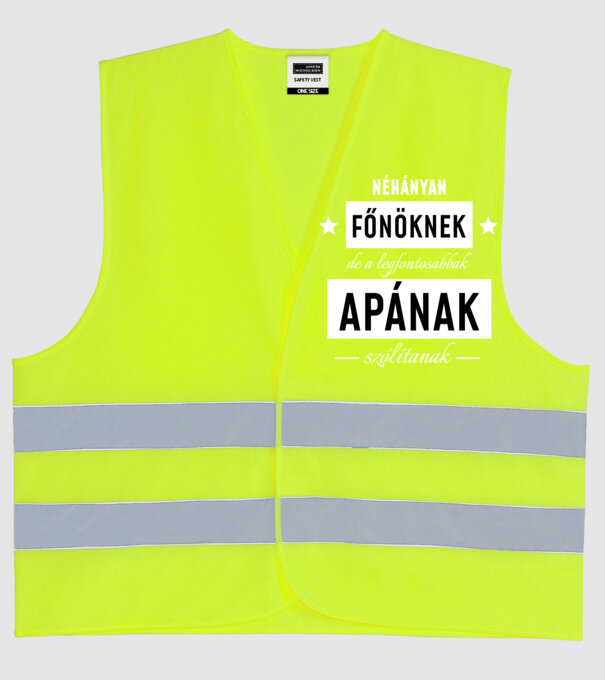 Náhányan Főnöknek minta neonsárga pólón