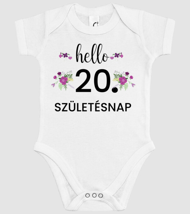 Hello 20 minta fehér pólón