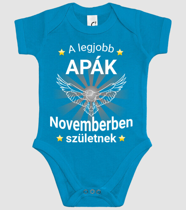 A legjobb apák novemberben minta türkiz pólón