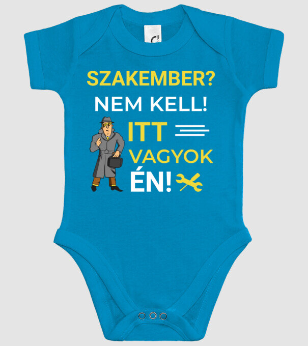 Szakember minta türkiz pólón