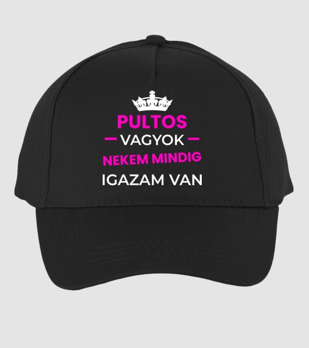 Pultos vagyok mindig igazam van minta fekete pólón