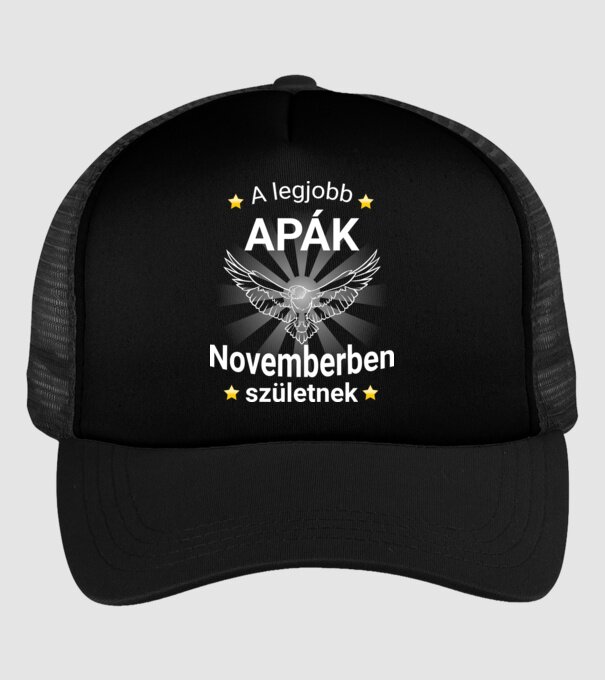 A legjobb apák novemberben minta fekete pólón