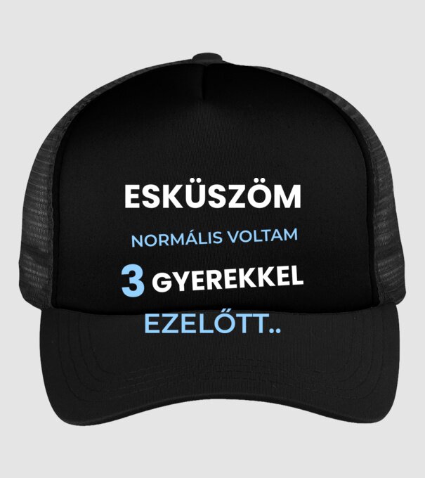 Esküszöm normális voltam minta fekete pólón