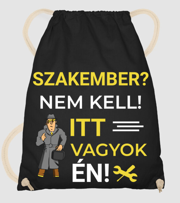 Szakember minta fekete pólón