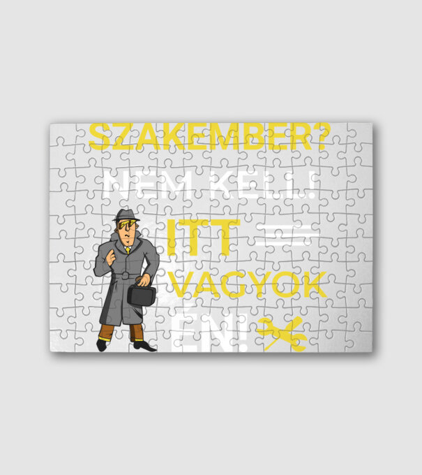 Szakember minta fehér pólón