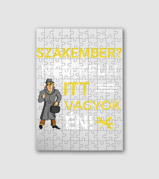 Szakember minta fehér pólón