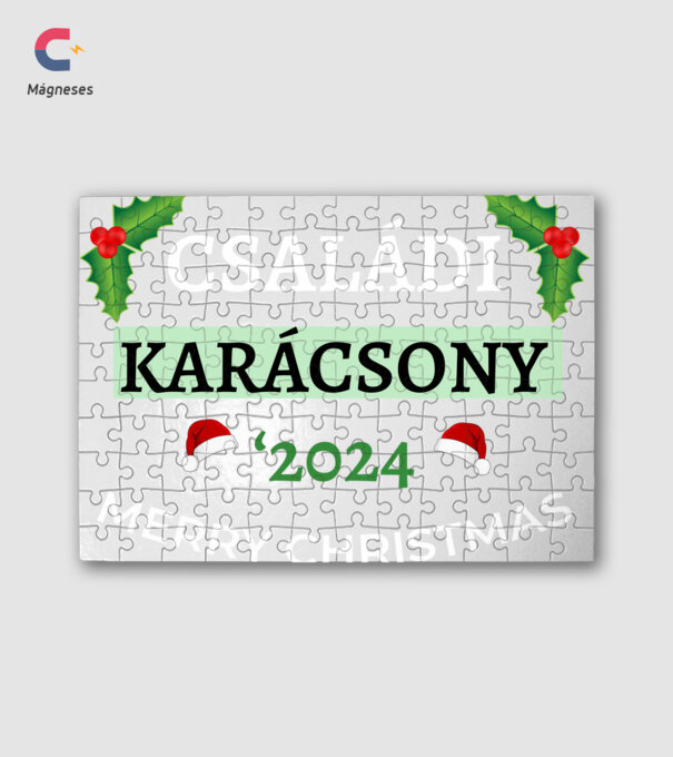 Családi karácsony 2024 minta fehér pólón