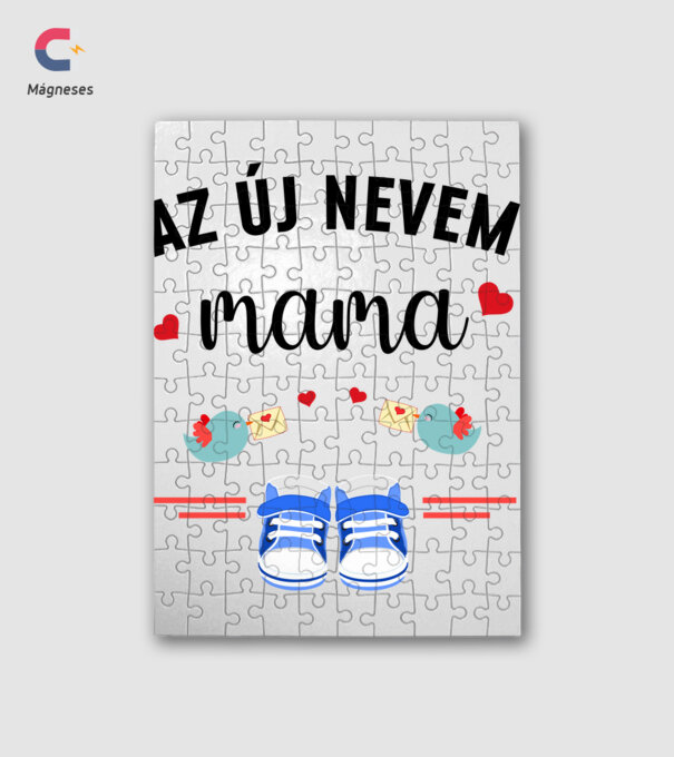 Az új nevem mama minta fehér pólón
