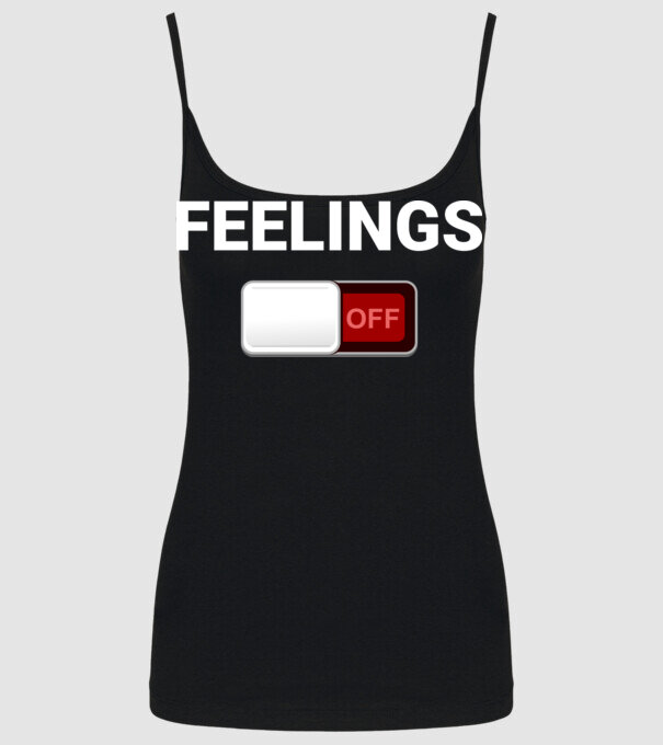 Feelings off minta fekete pólón