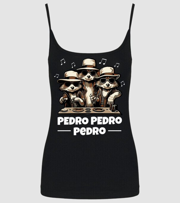 Pedro Pedro minta fekete pólón