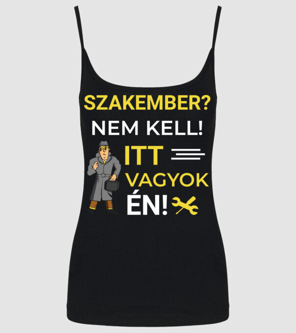 Szakember minta fekete pólón
