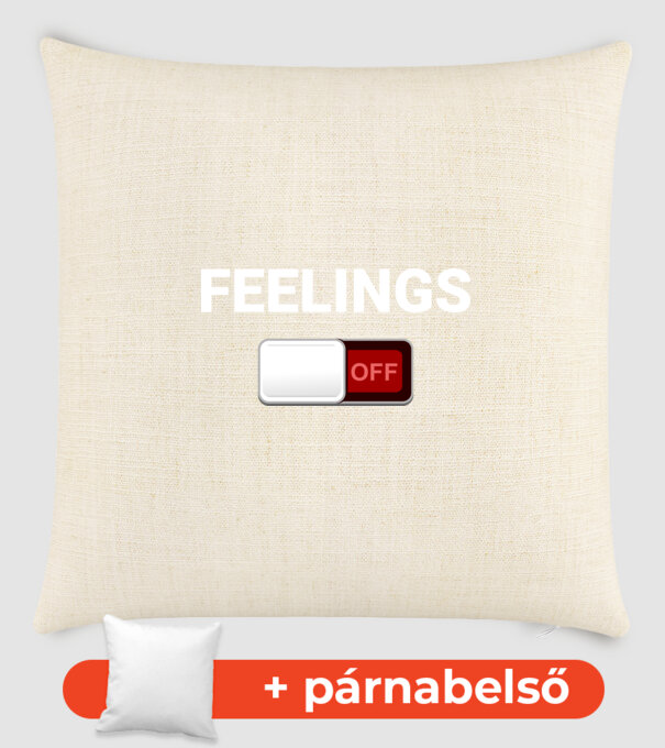 Feelings off minta homokszín pólón