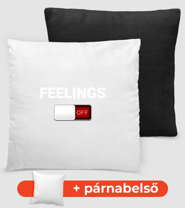 Feelings off minta fekete pólón