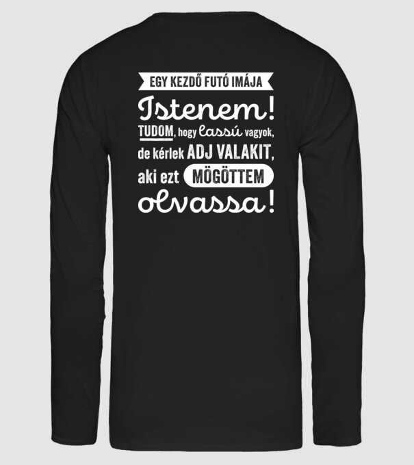 Egy kezdő futó imája (színezhetõ) minta fekete pólón