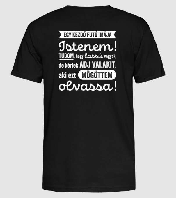 Egy kezdő futó imája (színezhetõ) minta fekete pólón