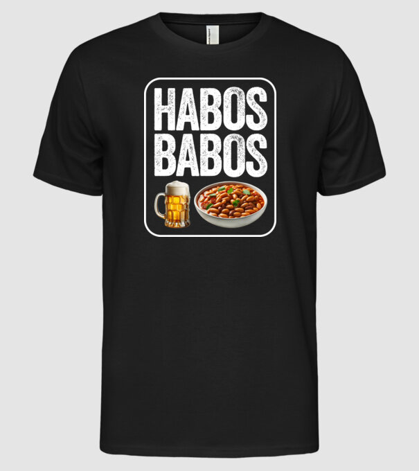 Habos Babos minta fekete pólón