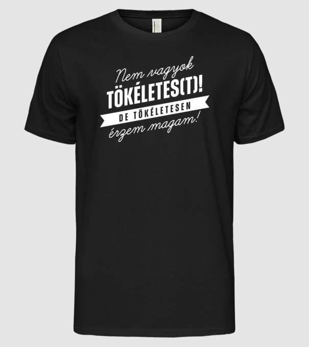 Tökéletes(T) (színezhető) minta fekete pólón