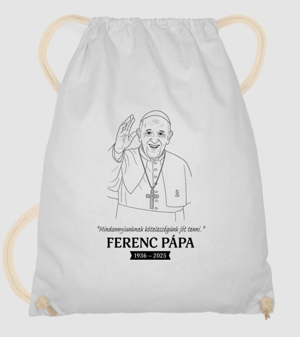 Ferenc pápa minta fehér pólón