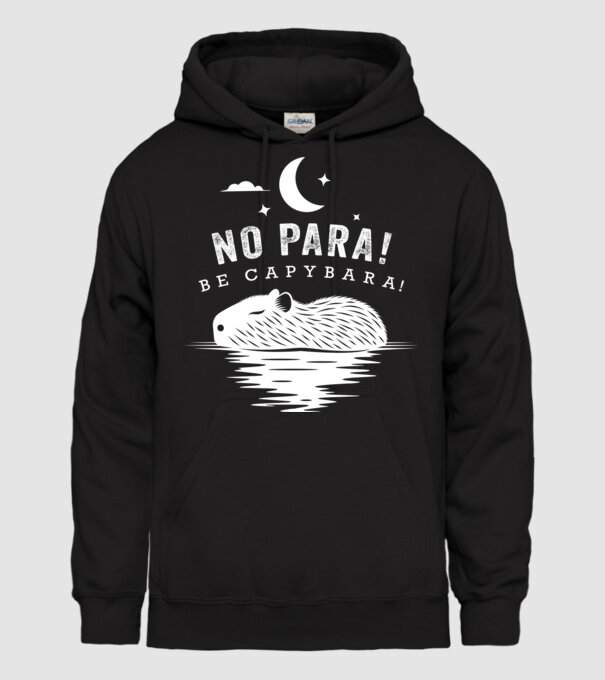 No_para! Be capybara! 2.0 (színezhető) minta fekete pólón