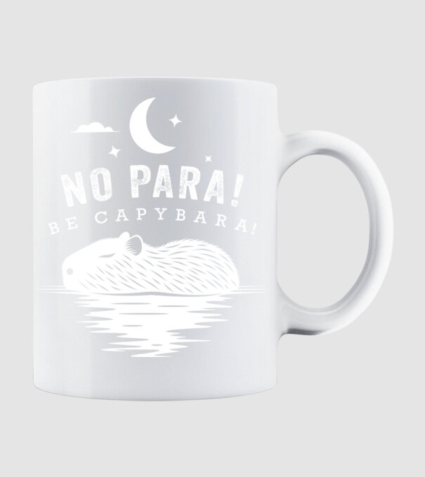 No_para! Be capybara! 2.0 (színezhető) minta fehér pólón